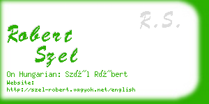 robert szel business card